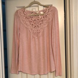 Anthropologie Meadow Rue blush top
